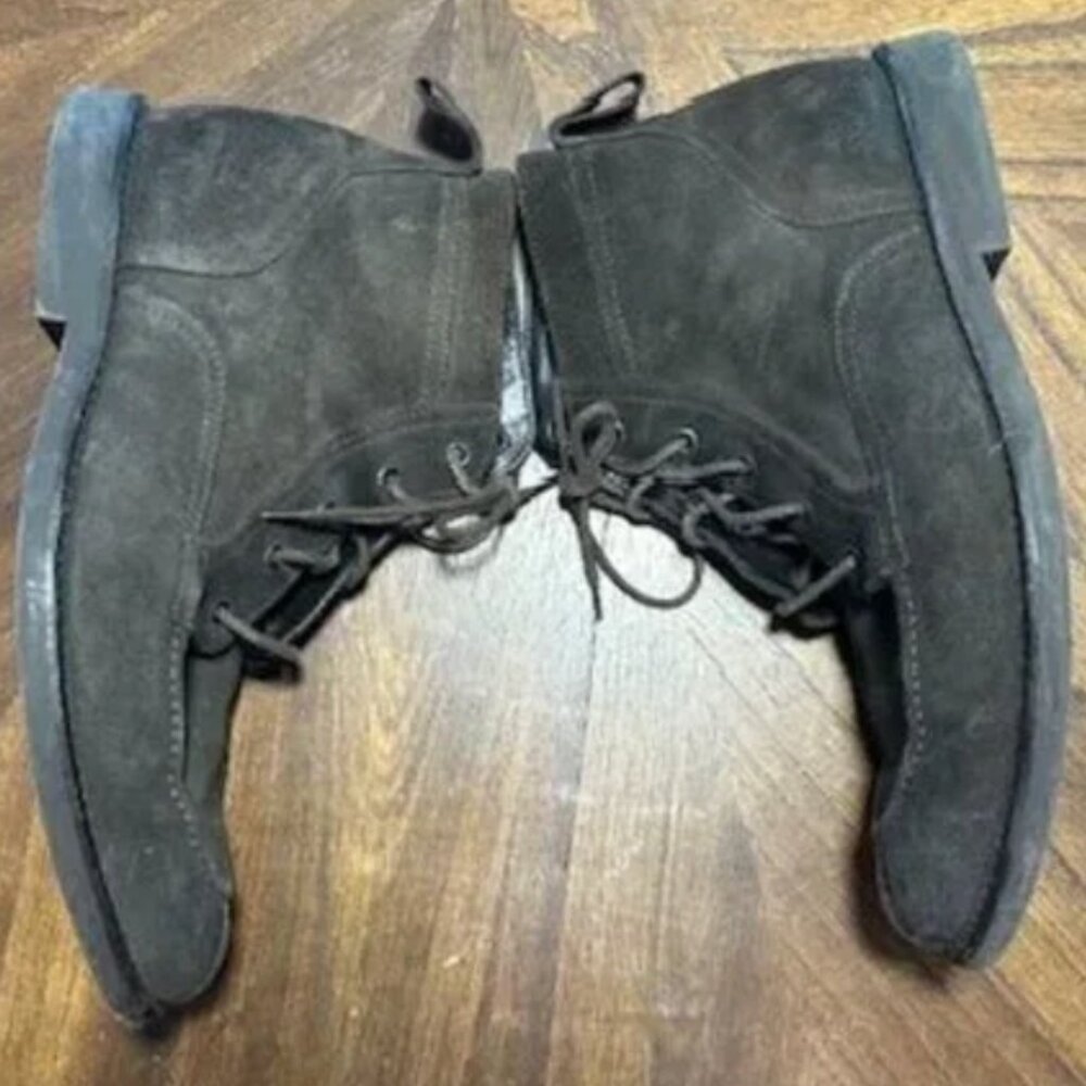 To Boot New York Adam Derrick Men’s Sz 8 Suede Leather Boots Charcoal Brown - Picture 6 of 11